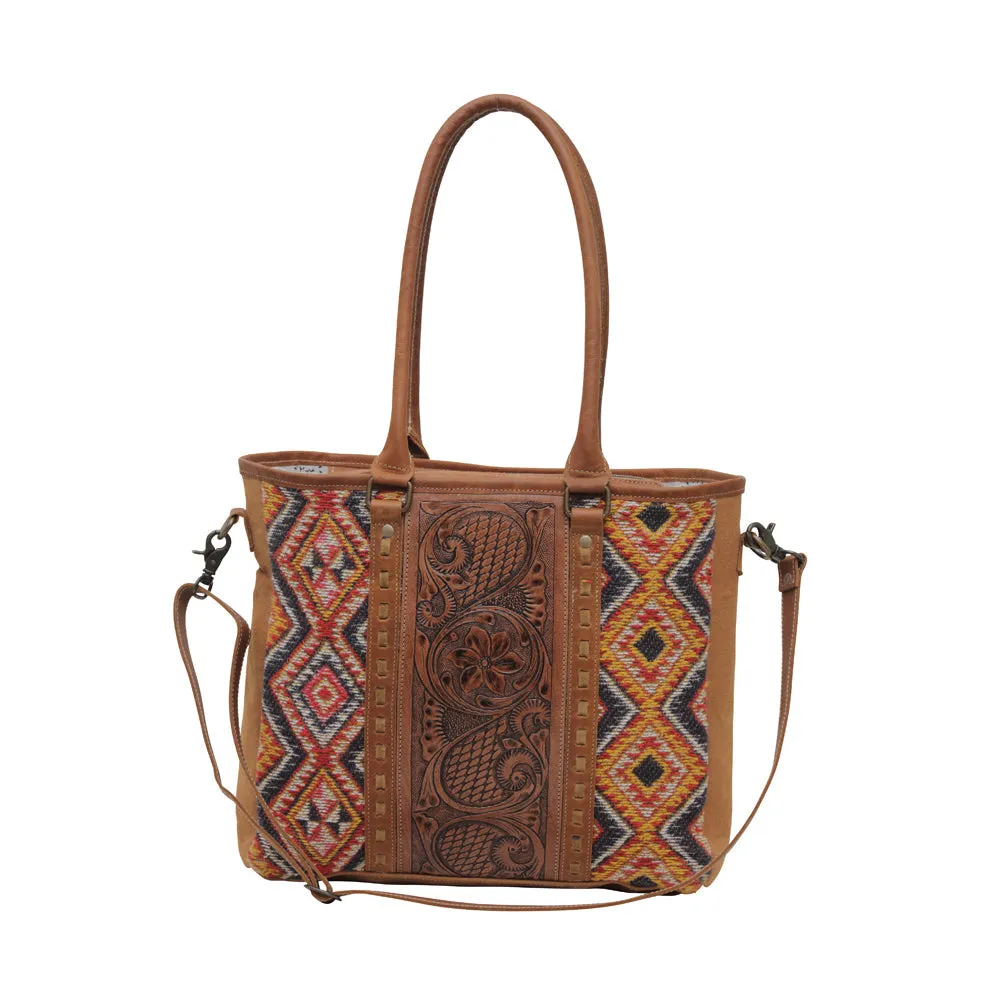 Scarlett Hand-Tooled Bag sold by Myra Bag