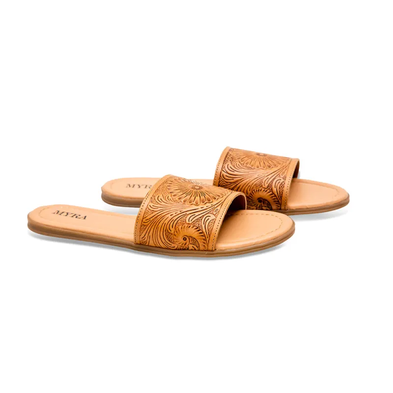 Wappal Western Hand-Tooled Sandals sold by Myra Bag