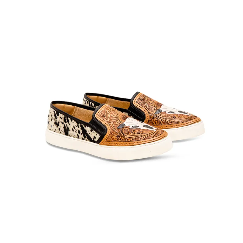 Reflexo Western Hand-Tooled Sneakers sold by Myra Bag