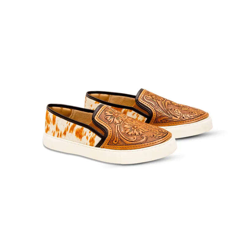 Kryptun Western Hand-Tooled Sneakers sold by Myra Bag
