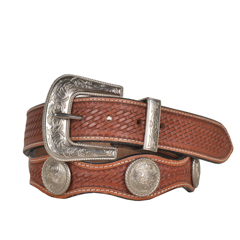 Rustic Woods Hand-Tooled Leather Women's Belt sold by Myra Bag