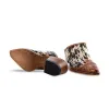 Heely Western Hand-Tooled Mules sold by Myra Bag