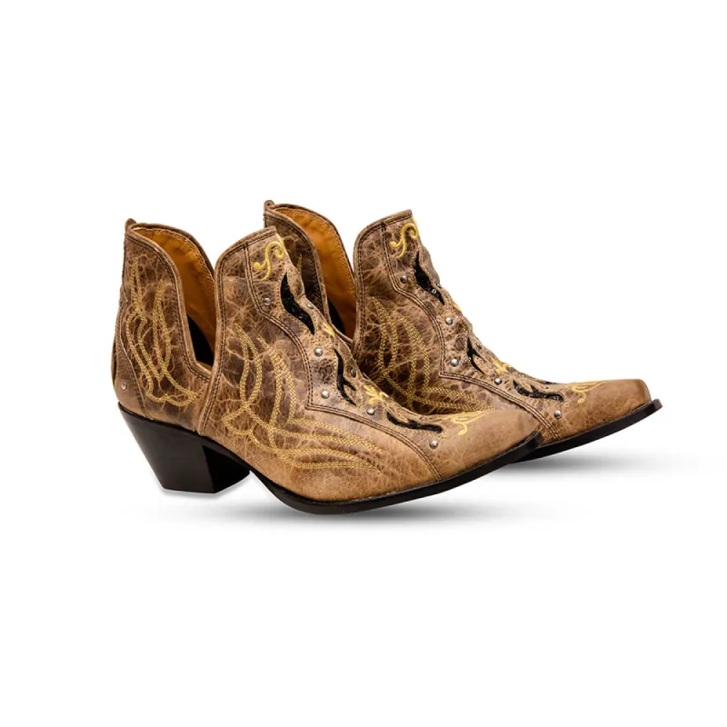 Tentor Western Leather Booties sold by Myra Bag