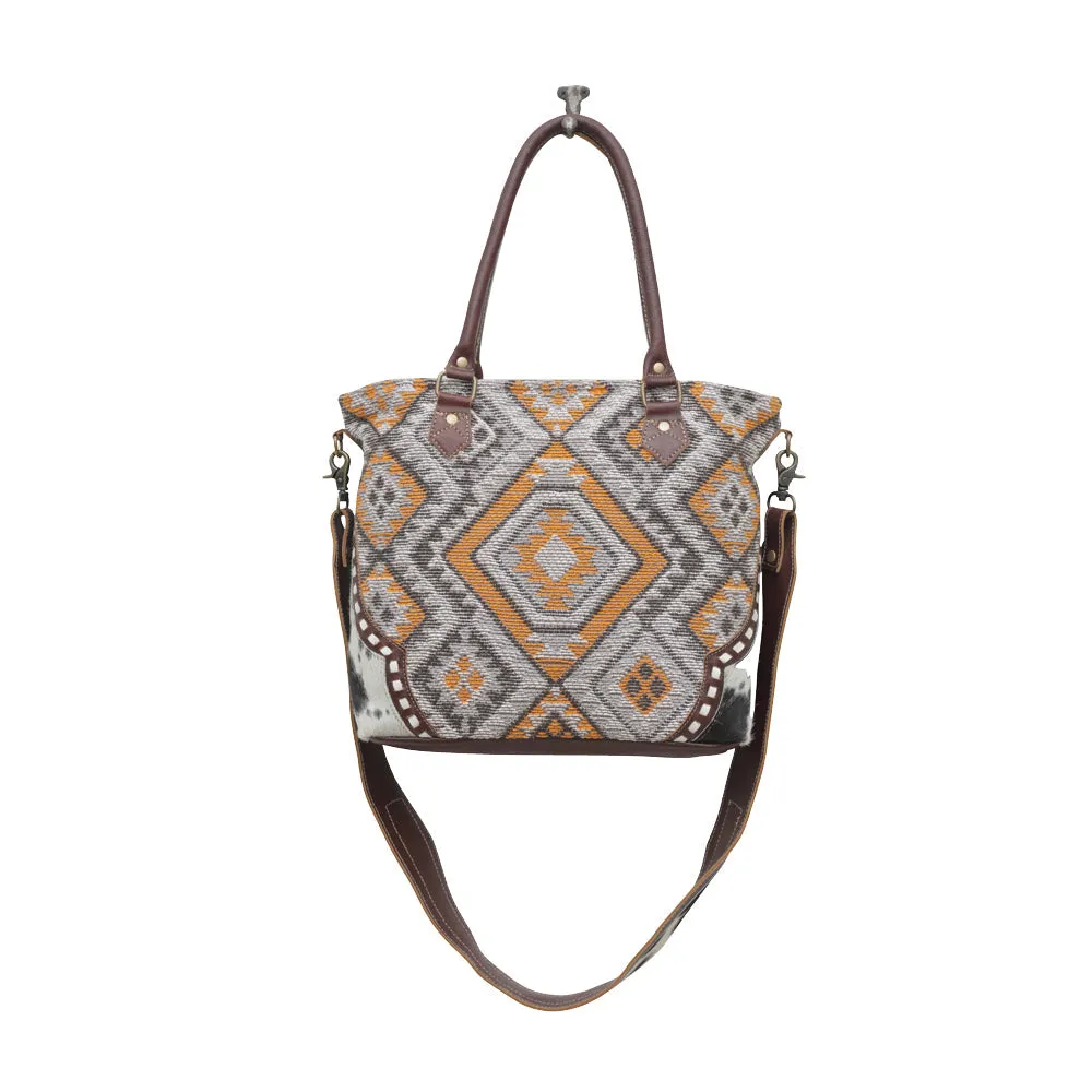 Chocolate Squares Tote Bag sold by Myra Bag product image thumbnail 5