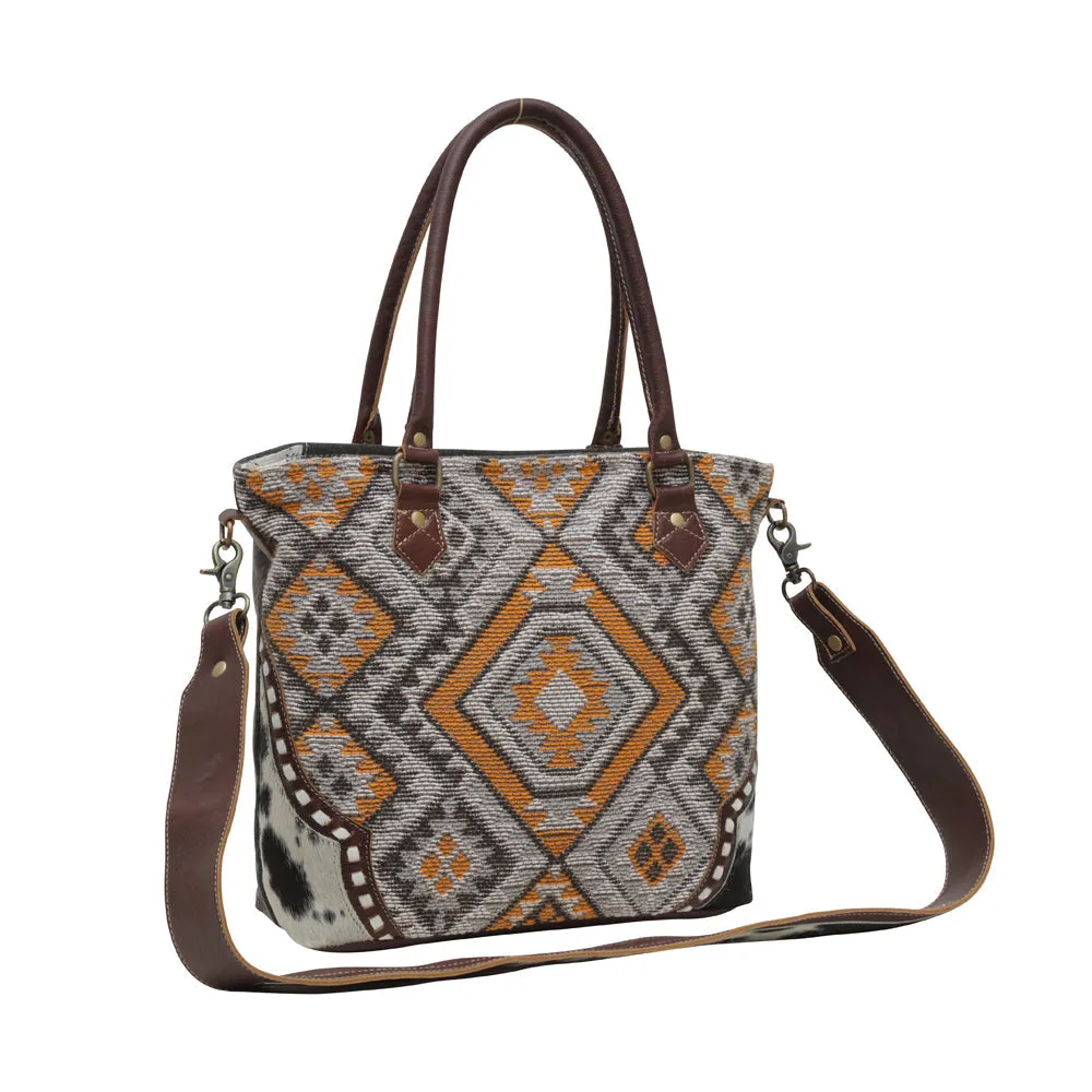 Chocolate Squares Tote Bag sold by Myra Bag product image thumbnail 2