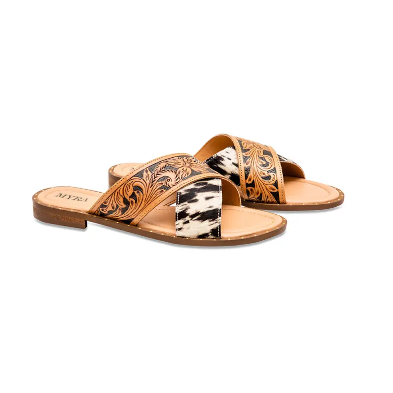 Chappy Western Hand-Tooled Sandals made by Myra Bag