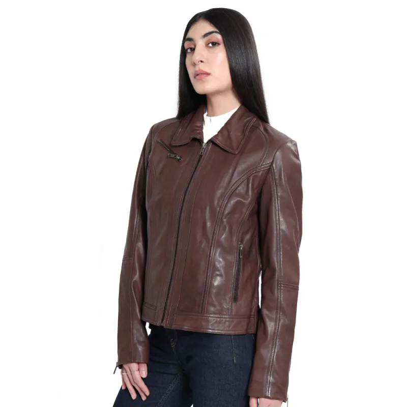 Winged Frills Leathher Jacket sold by Myra Bag