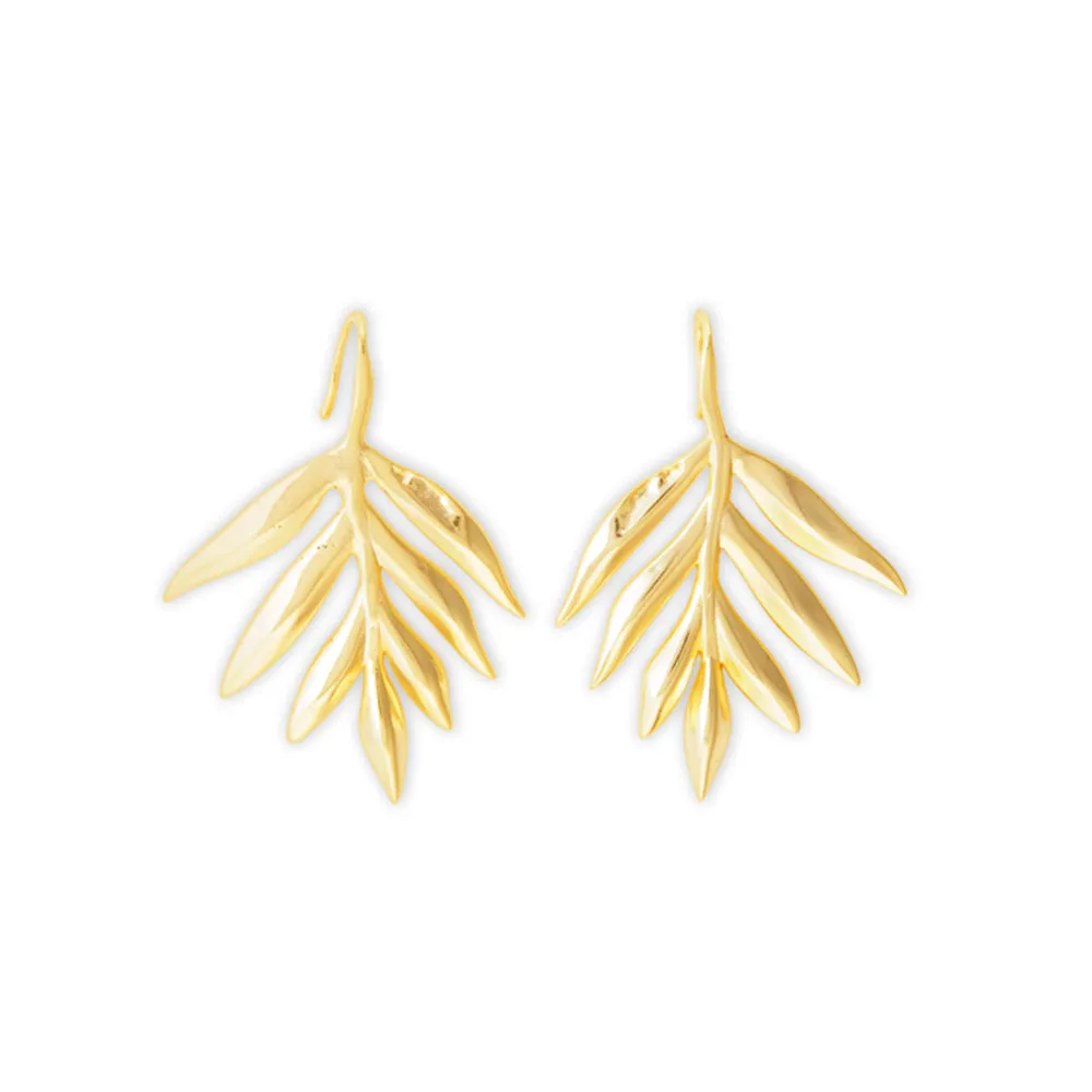 GOLDEN FERNS EARRING sold by Myra Bag
