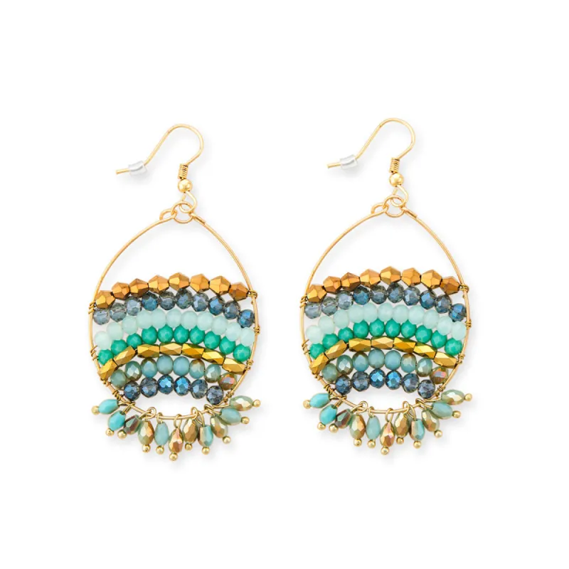 BEADED STREAK EARRING sold by Myra Bag