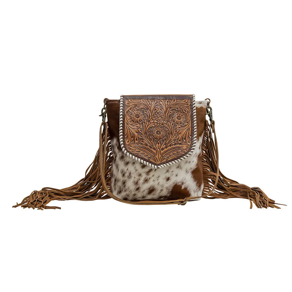 Squander Hand-Tooled Bag sold by Myra Bag