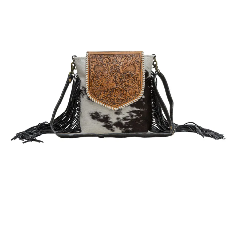 Ritzy Rift Hand-Tooled Bag sold by Myra Bag