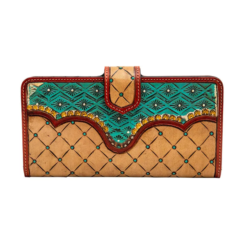 Garish wallet sold by Myra Bag