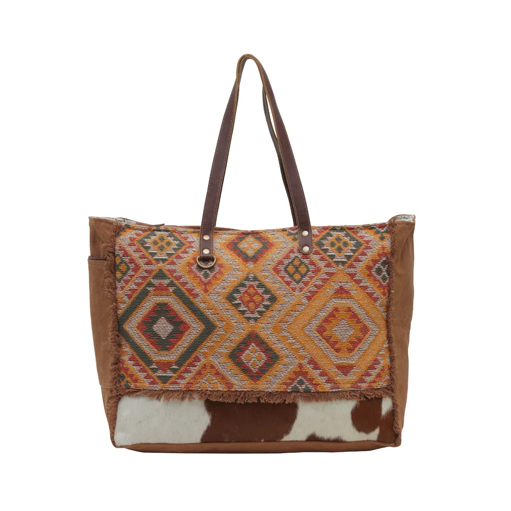 Saddle Weekender Bag sold by Myra Bag