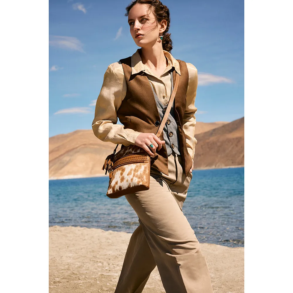 Wild Spirit Crossbody Bag in Brown & White sold by Myra Bag product image thumbnail 5