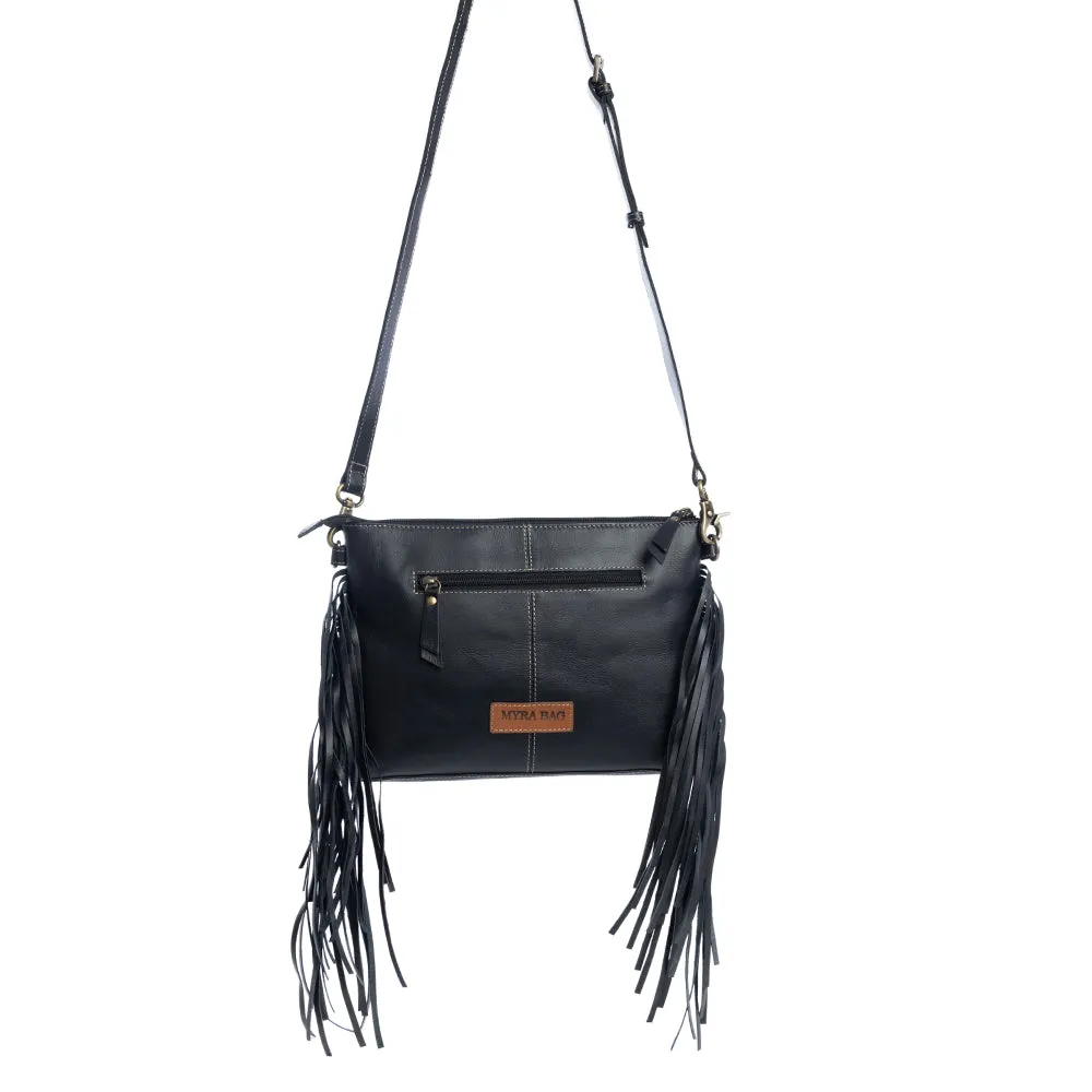 Chaparral Ridge Hand-Tooled Bag in coal sold by Myra Bag product image thumbnail 4