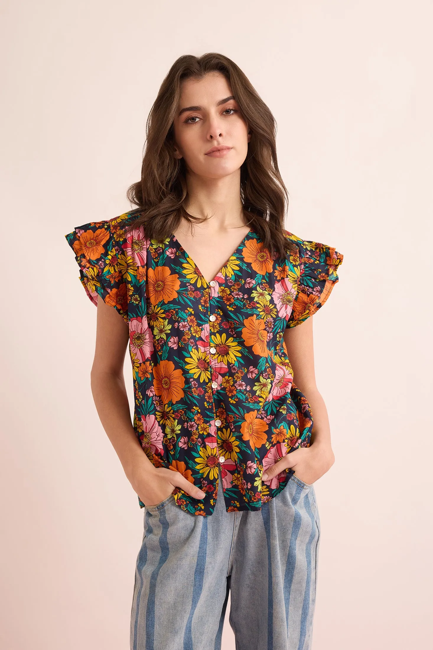 Zoe & Zinnia Floral Top sold by Myra Bag product image thumbnail 3