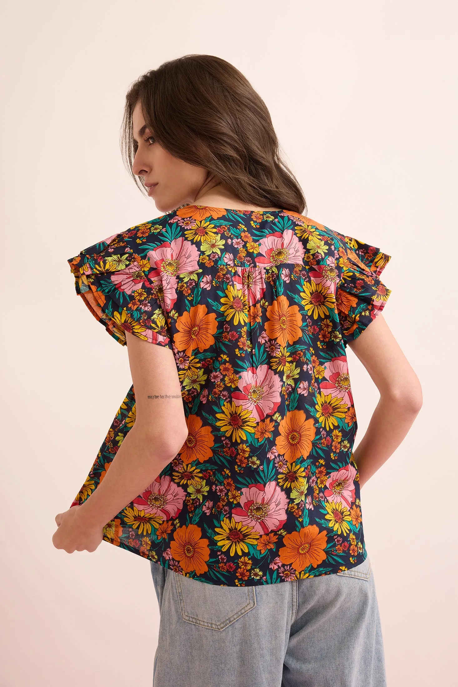Zoe & Zinnia Floral Top sold by Myra Bag product image thumbnail 2