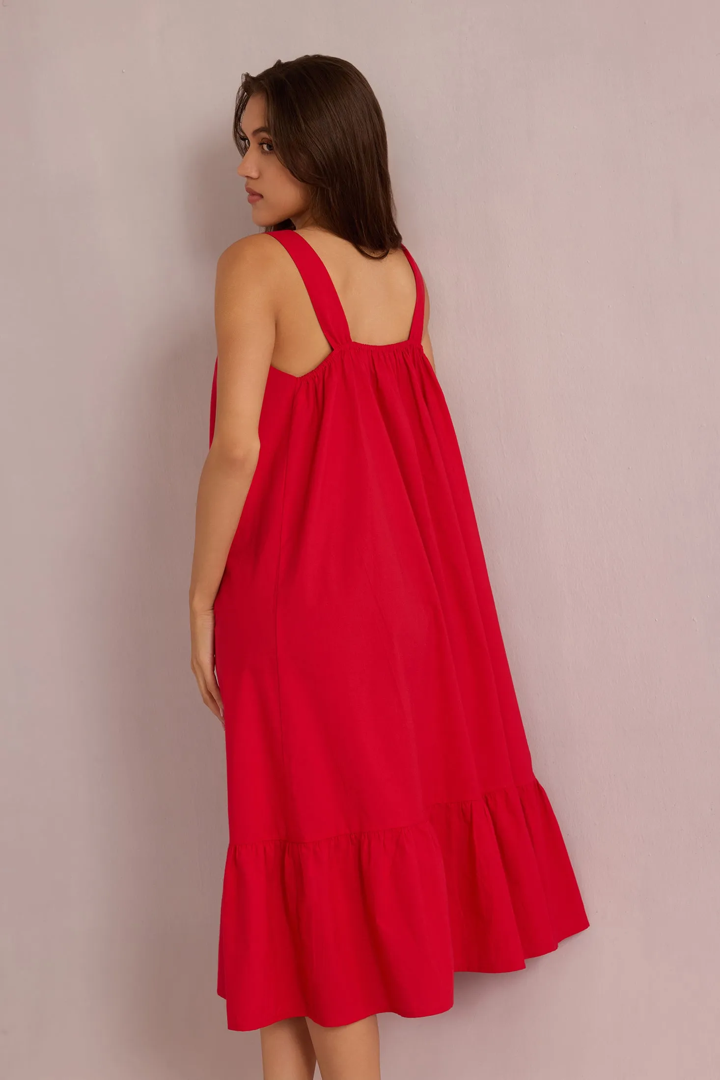 Glowing Diana Sundress In Red sold by Myra Bag product image thumbnail 3
