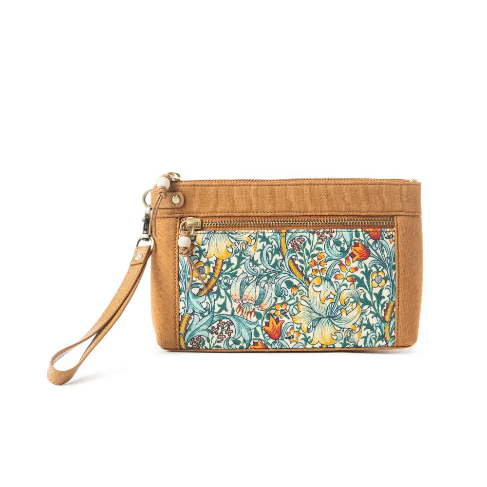 Secret Garden Clutch Bag In Camel sold by Myra Bag