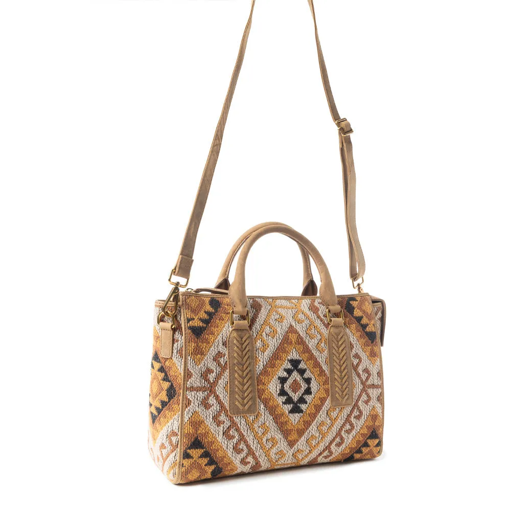 Amber Mesa Concealed Carry Handbag In Beige sold by Myra Bag product image thumbnail 4