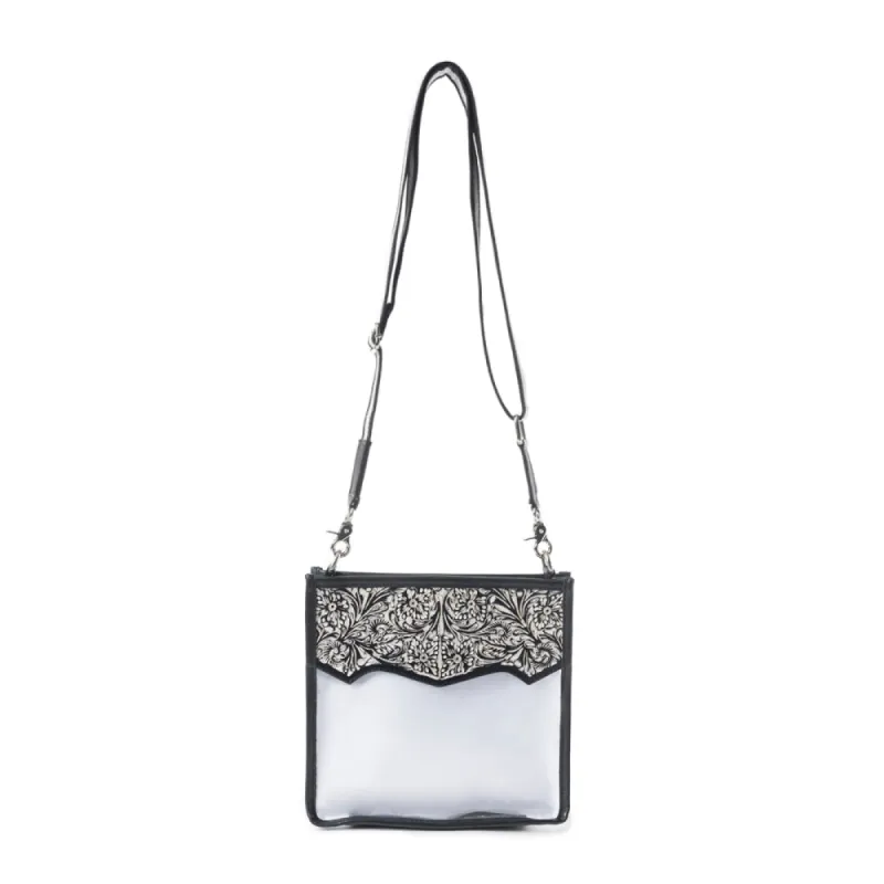 Pearlton Prairie Clear Bag In Black and White sold by Myra Bag