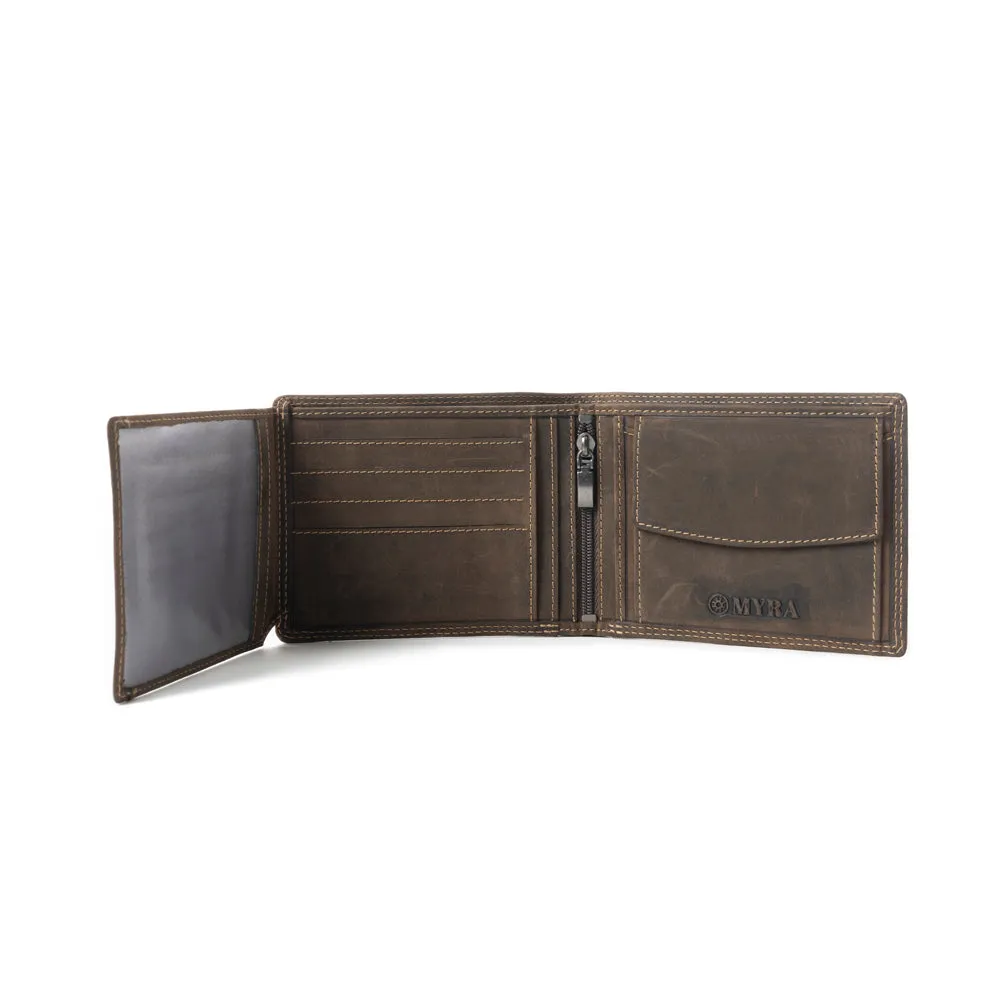 Ridgetown Trail Men's Wallet In Brown sold by Myra Bag product image thumbnail 4