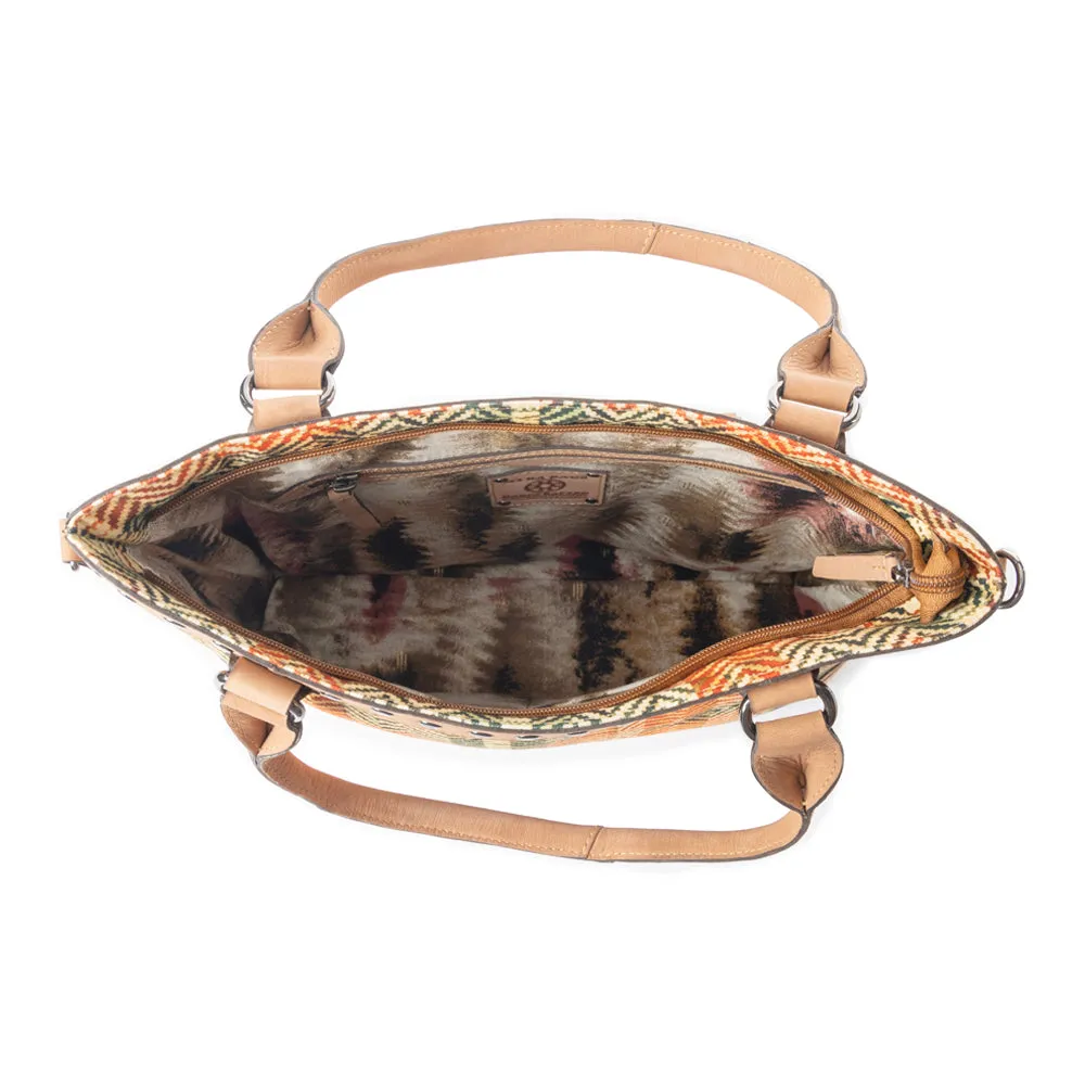 Harvest Chevron Carryall Tote Bag sold by Myra Bag product image thumbnail 4