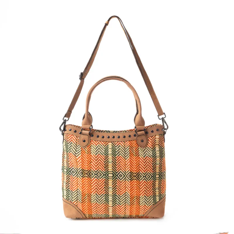 Harvest Chevron Carryall Tote Bag sold by Myra Bag