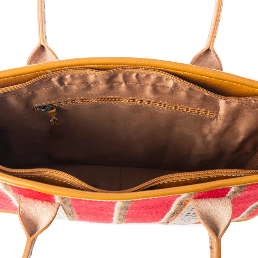 Coachroom Stripes Shoulder Bag In Red sold by Myra Bag product image thumbnail 4