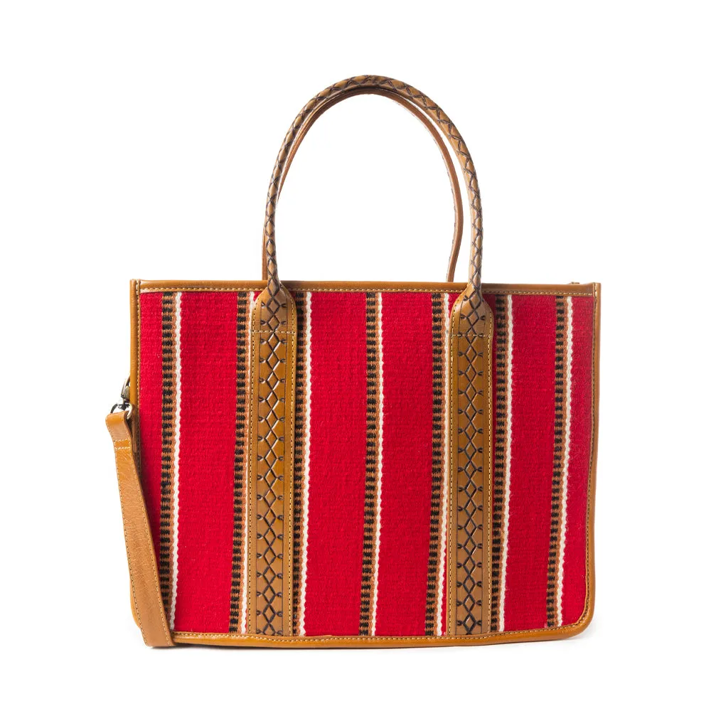 Coachroom Stripes Shoulder Bag In Red sold by Myra Bag product image thumbnail 3