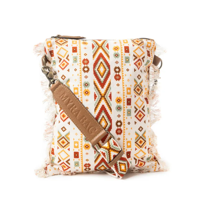 Beautiful Tapestry Crossbody Bag In Off White sold by Myra Bag