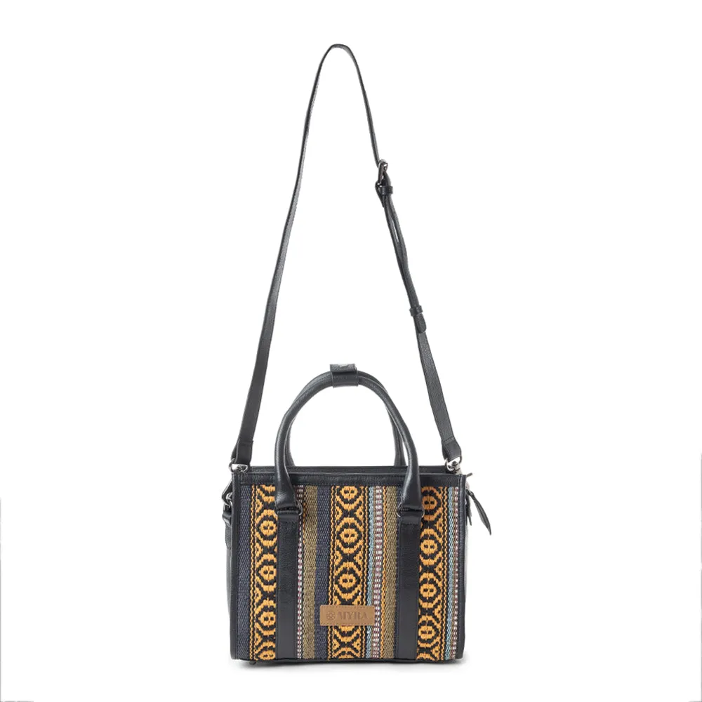 Nuevas Vistas Crossbody Bag In Black and Yellow sold by Myra Bag product image thumbnail 4