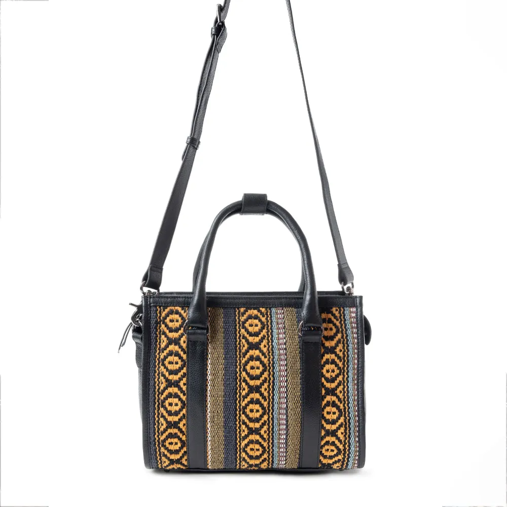 Nuevas Vistas Crossbody Bag In Black and Yellow sold by Myra Bag product image thumbnail 2