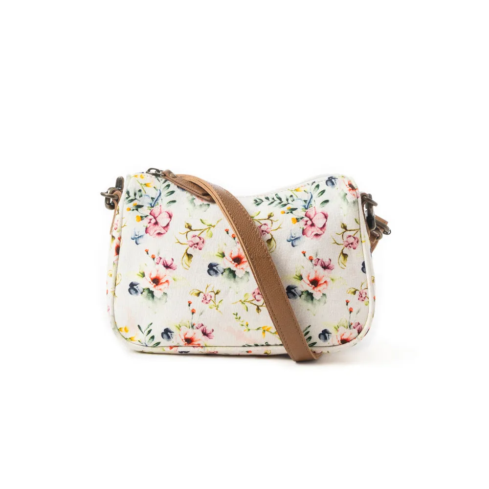 Cottage Rose Crossbody Bag In Off White sold by Myra Bag