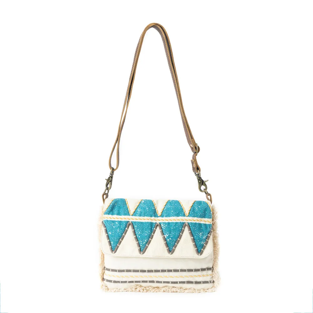 Teal Peaks Crossbody Bag sold by Myra Bag