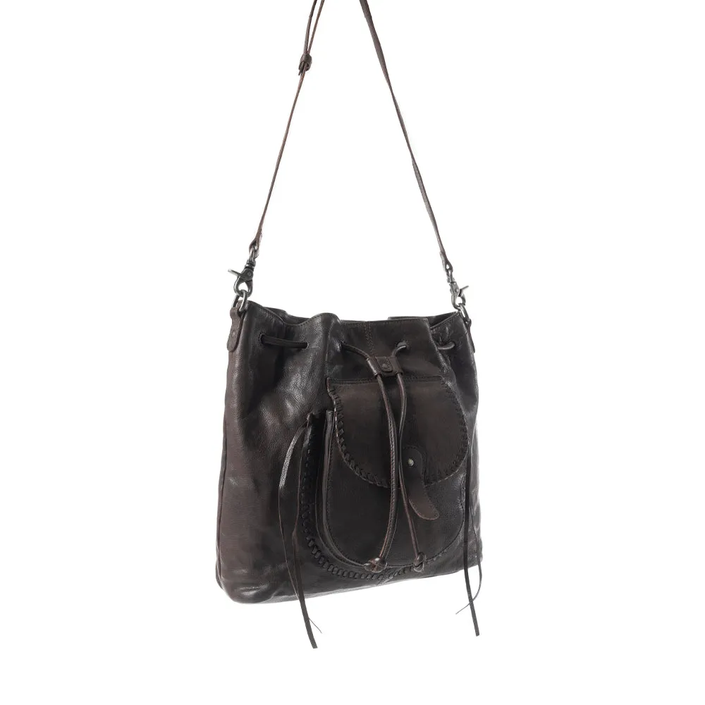 Mika Saddle Bucket Bag In Black sold by Myra Bag product image thumbnail 3