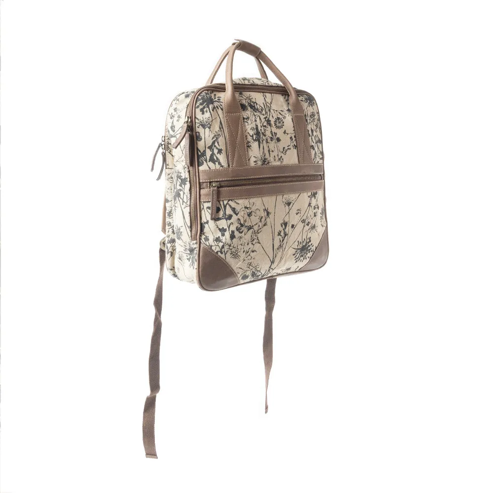 Grasslands Meadow Backpack In Green and Off White sold by Myra Bag product image thumbnail 2