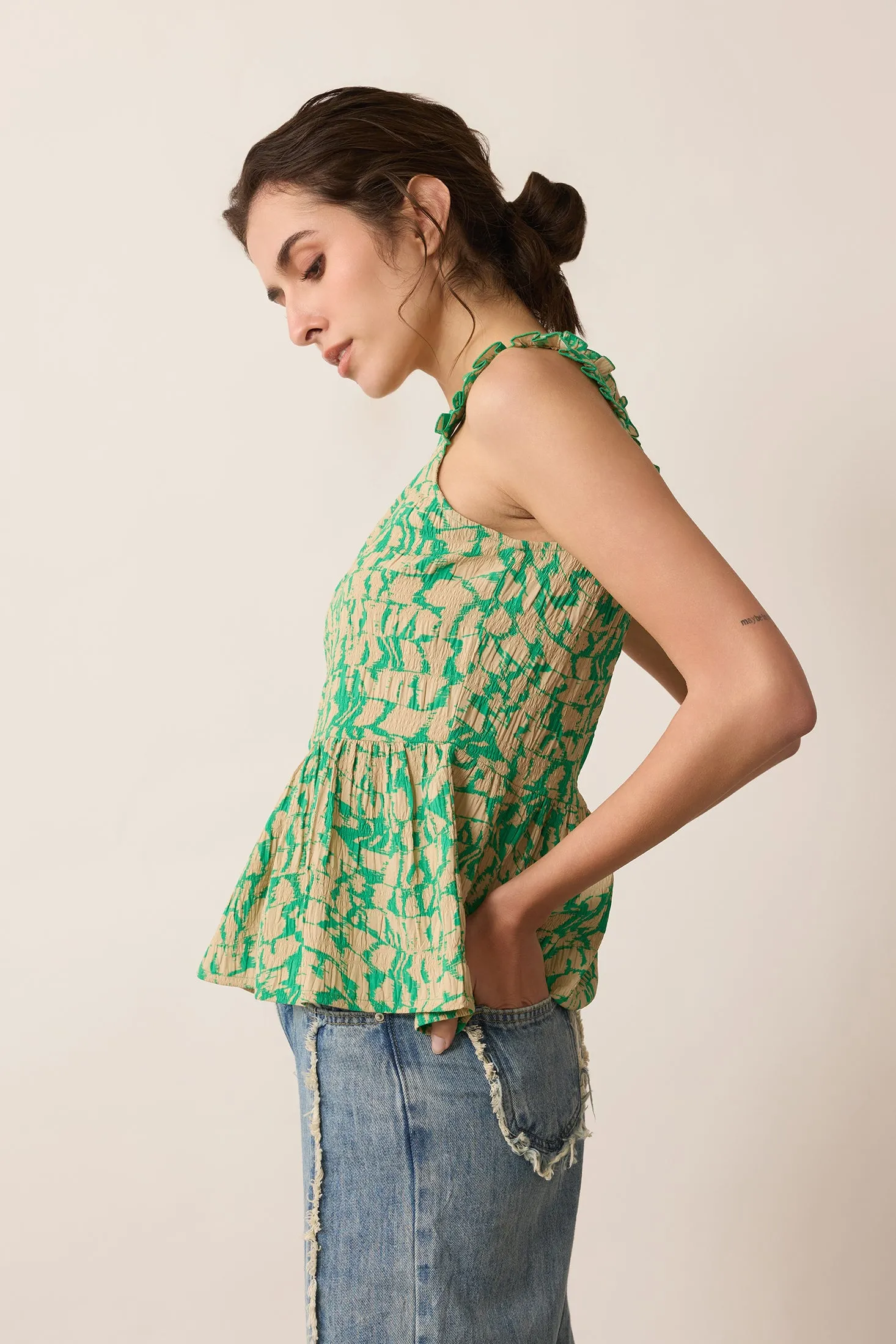 Amelia Top In Green sold by Myra Bag product image thumbnail 3