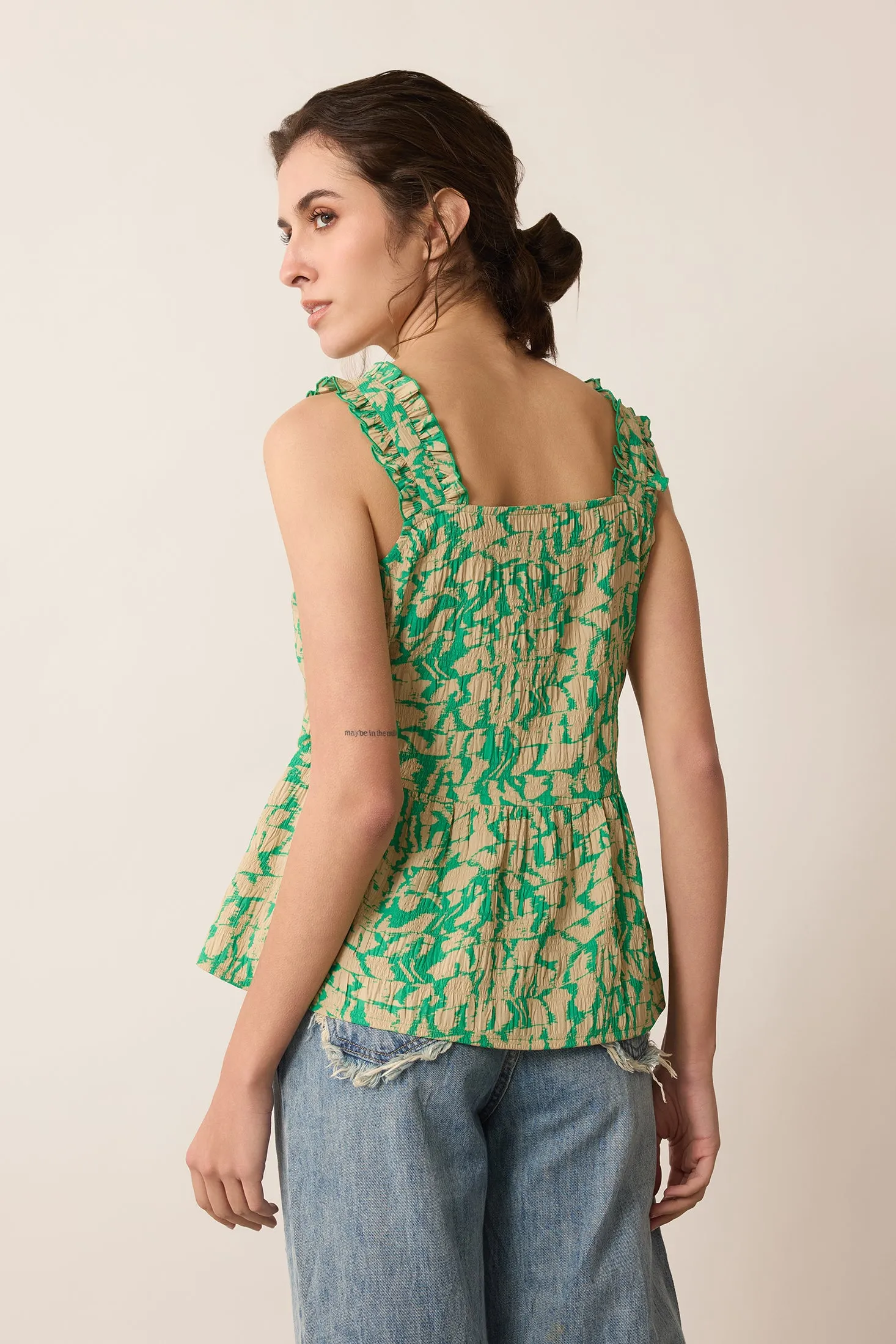 Amelia Top In Green sold by Myra Bag product image thumbnail 4