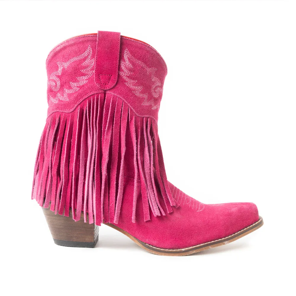 Rodeo Ride Booties In Pink sold by Myra Bag