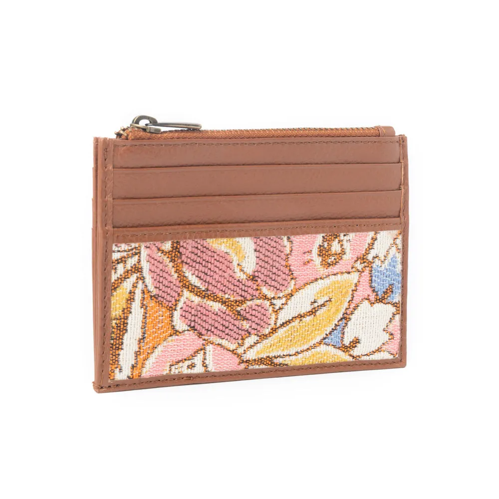Pastel Desert Sunrise Credit Card Holder In Pink and Brown sold by Myra Bag product image thumbnail 2