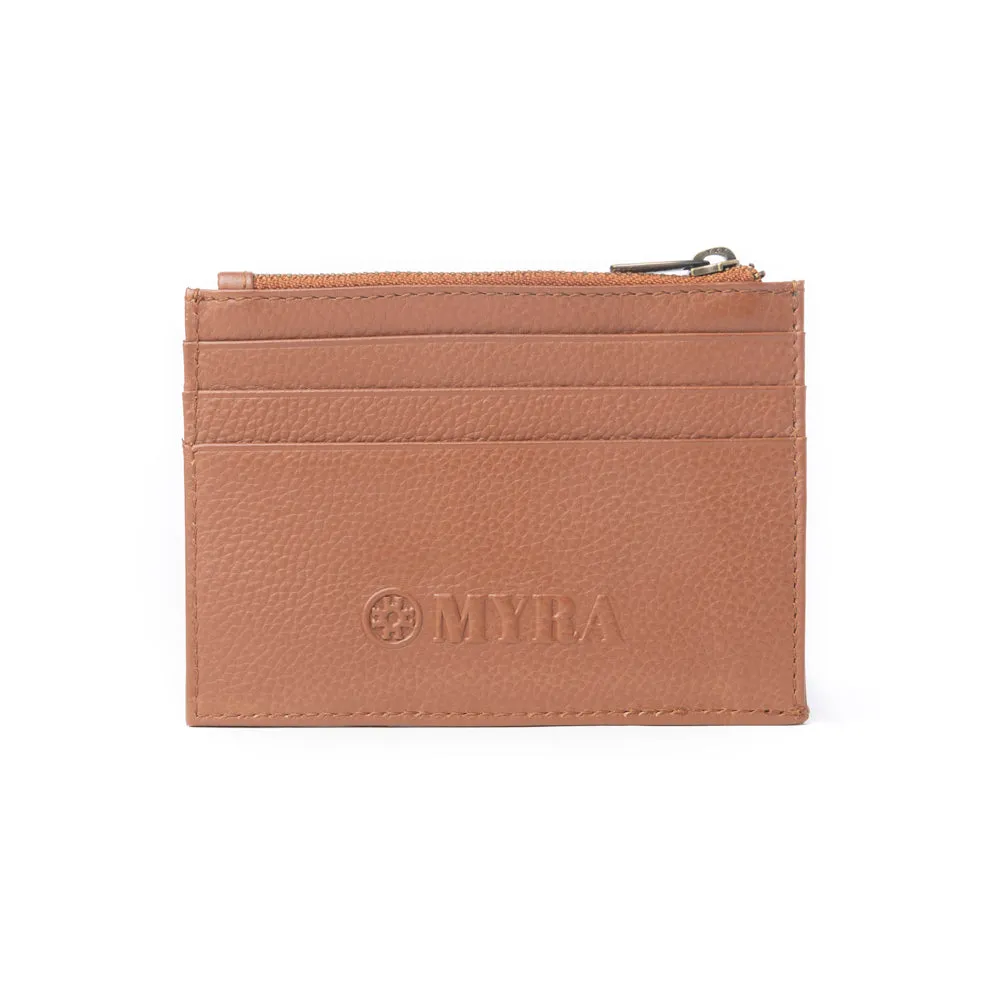 Pastel Desert Sunrise Credit Card Holder In Pink and Brown sold by Myra Bag product image thumbnail 3