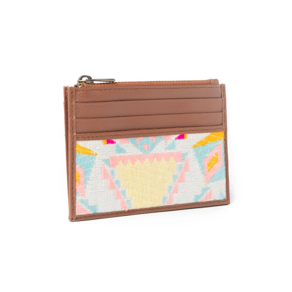 Pastel Desert Sunrise Credit Card Holder In Brown and Yellow sold by Myra Bag product image thumbnail 2