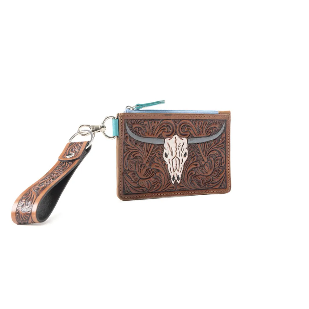 Pride of Prickly Pears Credit Card Holder In Dark Brown sold by Myra Bag product image thumbnail 2