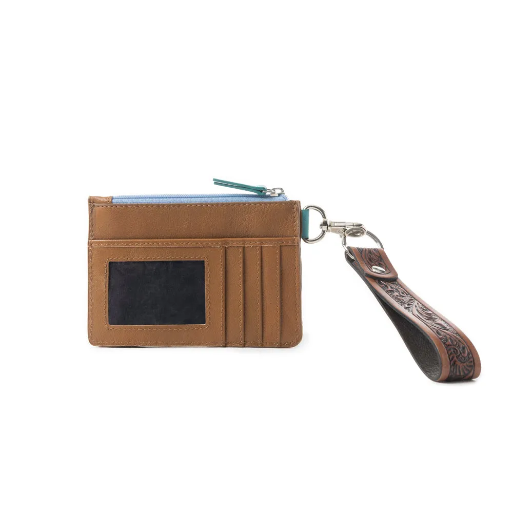 Pride of Prickly Pears Credit Card Holder In Dark Brown sold by Myra Bag product image thumbnail 3
