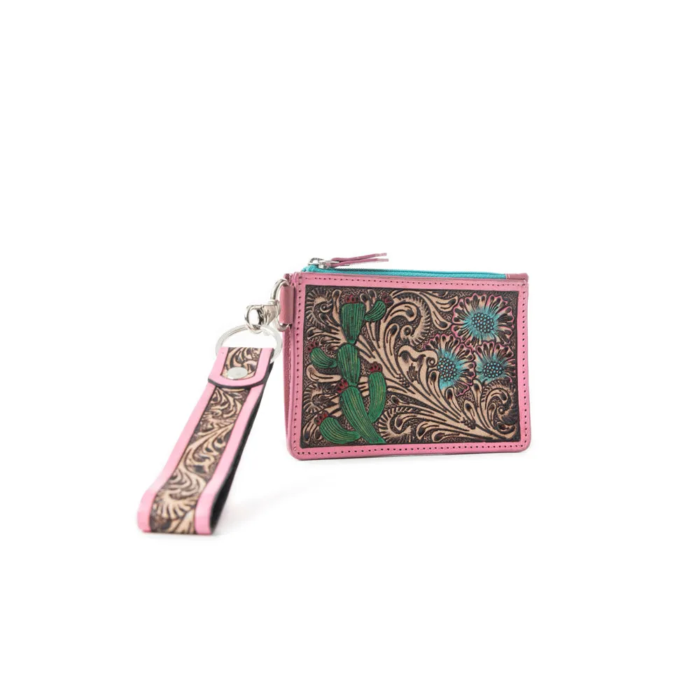Pride of Prickly Pears Credit Card Holder In Pink sold by Myra Bag