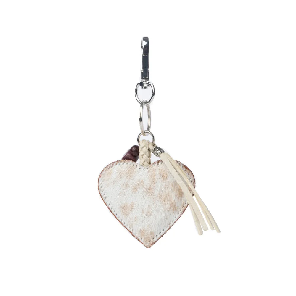 Grateful Heart Bag Charm In Brown and White sold by Myra Bag product image thumbnail 2
