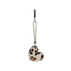Pearls Hold My Heart Bag Charm In Brown and Black sold by Myra Bag