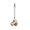 Pearls Hold My Heart Bag Charm In Brown and Black sold by Myra Bag