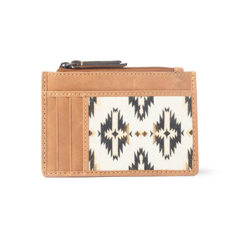 Desert Diamond Credit Card Holder In Brown and White sold by Myra Bag